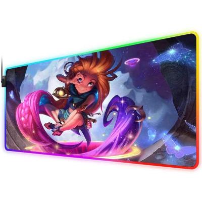 China Durable Custom Printing RGB Led Mouse Pad Mat Colors Lighting Keyboard Gaming Mouse Pad for sale