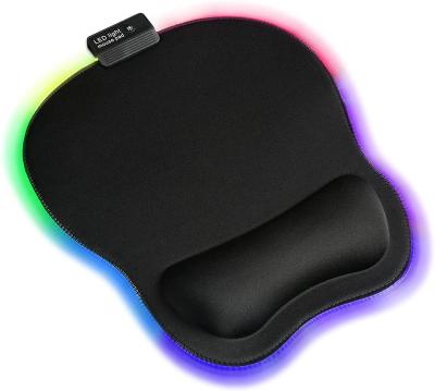 China Wholesale Durable Custom Logo Wrist Rest RGB Mouse Pad for sale