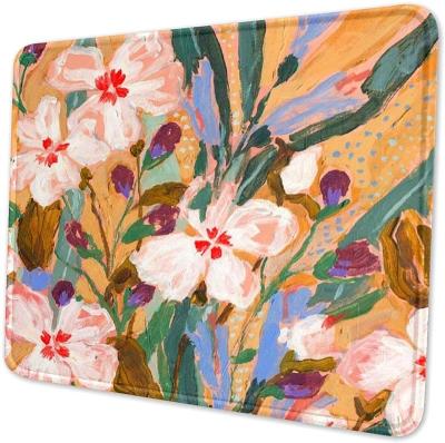 China Gaming Flowers Printing Round Rubber Mouse Pad With Factory Direct Supply for sale