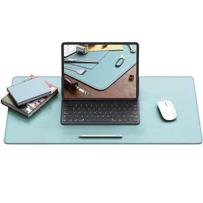 China Viable Double Sided Cork PU Keyboard Desk Leather Mat for sale