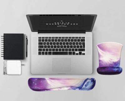 China Wrist Rest Customized Printing Rubber Sponge Keyboard And Mouse Wrist Restm Mouse Pad for sale