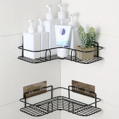 China Versatile Rust Proof Bathroom Shelves with Wall Mounted Triangle Rack for Easy Kitchen and Bath Organization - No Drilling Required for sale