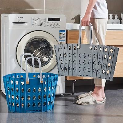 China Durable Foldable Dirty Laundry Hamper, Household Toilet Hanging Laundry Basket, Student Dormitory Bathroom Clothes Storage Basket for sale