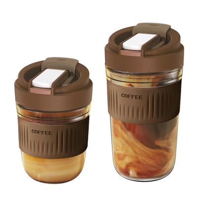 China Non Slip 400ML Fat Cute, Heat Resistant 550ML Glass Tumbler with Lid with Straw - Perfect for Coffee, Milk, Tea, Beer, and Wine! for sale