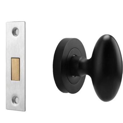 China Stainless Steel Modern Minimalist Single Sided Oval Knob Invisible Door Lock With C Lock Body For Wooden Furniture for sale