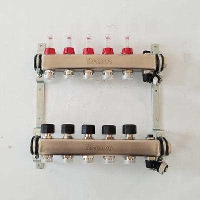 China Contemporary Stainless Steel Underfloor Heating Flow Meter Manifolds for sale