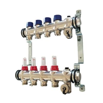 China Contemporary Pre-Assembled 4 Loop Stainless Steel Floor Heating Manifolds for sale