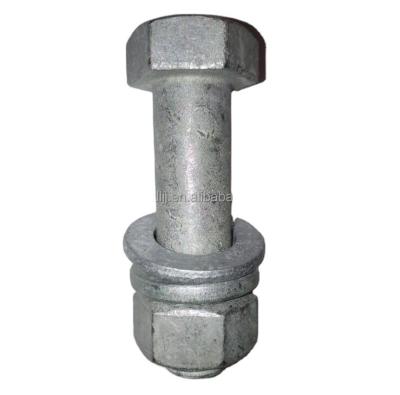 China Professionally Manufactured Stainless Steel Hot Dip Galvanized Carbon Steel Silver Oxide Hex Bolt And Nut for sale