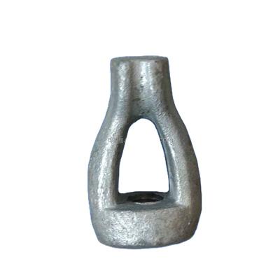 China Carbon Steel Hot Dip Galvanized Material Forged Thimble Eye Nut Pole Line for sale