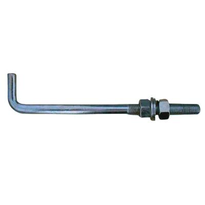 China Industry Hot Dip Galvanized L Type Anchor Bolt With 2 Nut For Assembled for sale