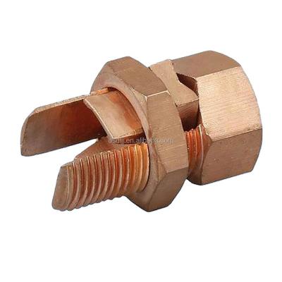 China Lightning and grounding protection T/J split bolt connector /brass copper cable connector for sale