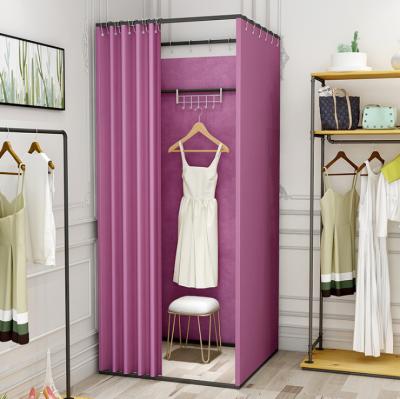 China Retail Portable Exhibition Fitting Room Dressing Room Curtain For Mobile Clothing Store Dressing Room For Sale for sale