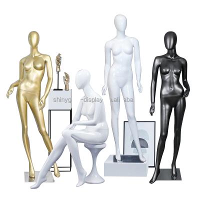 China For Clothing Display Fiberglass Lady Mannequins Women Female Luster White Mannequin Stand Full Body Female Mannequin Female for sale