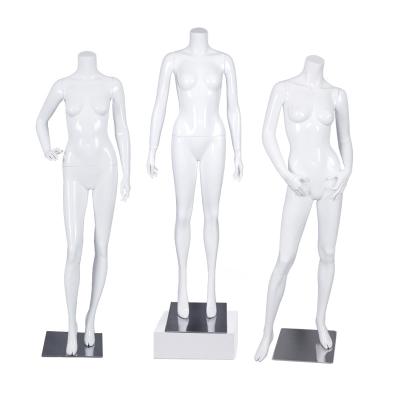 China For Headless Female Female Full Body Gloss White Fiberglass Model Dress Clothing Display China Mannequin for sale