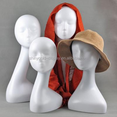 China Other Head Wholesale Hair Black White Plastic Female Mannequin Cheap Mannequin Model Stand For Wig Display for sale