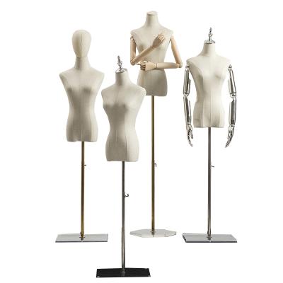 China For Female Half Form Body Dress Clothing Display Fashion Display Mannequins With Acrylic Base for sale