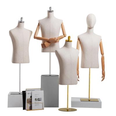 China For Clothing Store Display Mannequin Torso Stand Half Body Male Suit Mannequin For Men Suit for sale