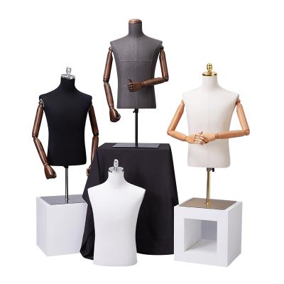 China For Clothing Display Fashion Body Half Mannequins Subtract Dummy Torso Clothes Show Male Mannequin For Display Mannequins for sale