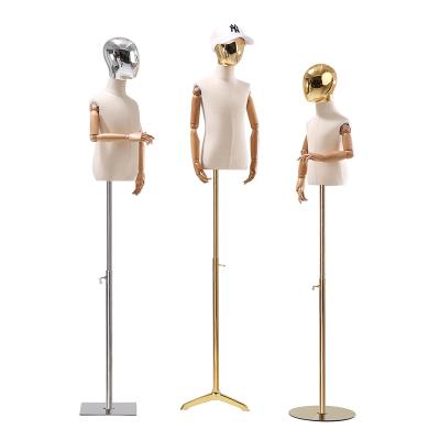 China For Props Electroplating Face Model Boy G Model Mannequin Rack Children's Clothing Store Child Mannequin Child Window D for sale