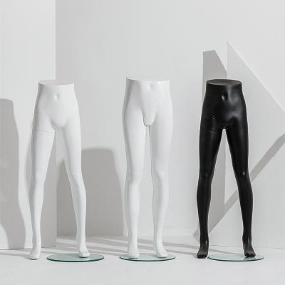 China Exhibition Pant Matte Black Female Lower Body Plastic Glossy White Mannequin Dummy Legs for sale