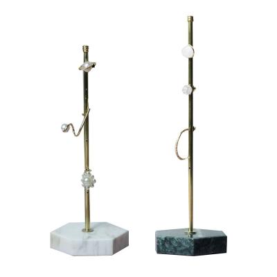 China Reusable Marble Jewelry Tree Stand Rack Necklaces And Earrings Racks Hanging Jewelry Display Rack Organizer for sale