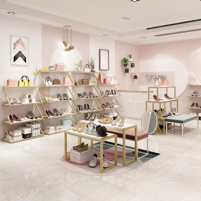 China Shops Retail Store Furniture Design Ideas Shoe Store Decoration Shoe Display Design Storage Shoe Organizer for sale