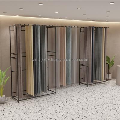 China Shops Fabric Sample Rack Fabric Store Rack Curtain Display Stand for sale