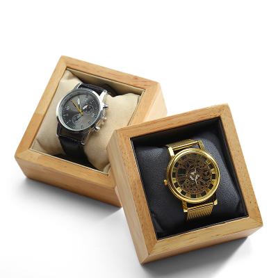 China Luxury Wooden Simple Wooden Organizer Storage Watch Store Watch Display Stand Holder Case Men Wristwatches Box for sale