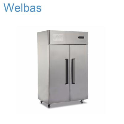 China Double-temperature Solid Commercial Double Temperature Freezer Stainless Steel Upright 2 Door Refrigerator Half for sale