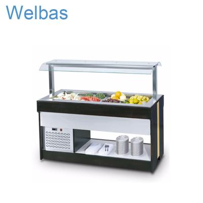 China Single-temperature Junjian salad bar display freezer self-service restaurant electric cooling refrigerator for sale