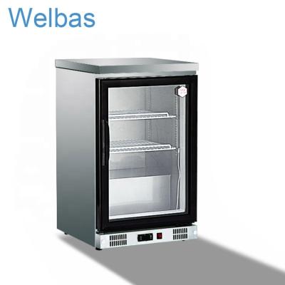 China Double-temperature Guangzhou Manufacture 90L Beer Display Fridge Open Beer Bottle Display Fridge for sale