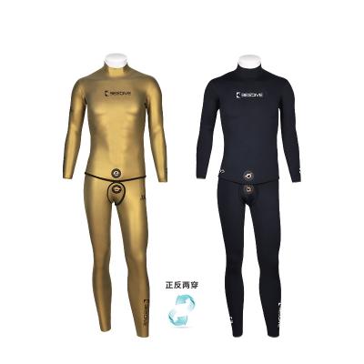 China BESTDIVE Yamamoto Neoprene Men's Classic Two Piece Reversible Sleeve Antibacterial SCS Wetsuits 3mm Long Hoodless For Freediving for sale