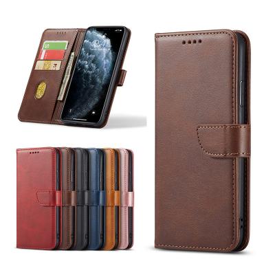 China Classic PU Leather Card Wallet Bag Phone Case For iPhone 11 12 Pro Max Samsung Galaxy Huawei Nokia Sony Flip Phone Cover OEM for sale