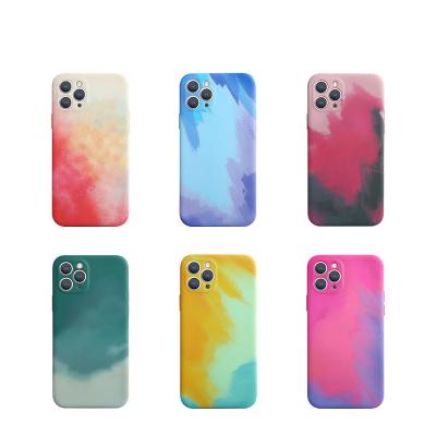 China Colorful Soft Oil Painting TPU Phone Case For iPhone 6 7 8 Plus 11 12 Pro Max Rainbow Silicone Cover Rainbow Shockproof Phone Case X XS XR for sale