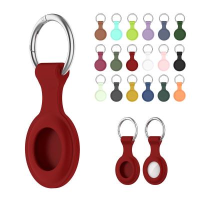 China APP Control Silicone Anti Lost Lanyard Colorful Protector Case with Spring Ring Keychain for Apple AirTag Location Tracker Retainer Cover for sale