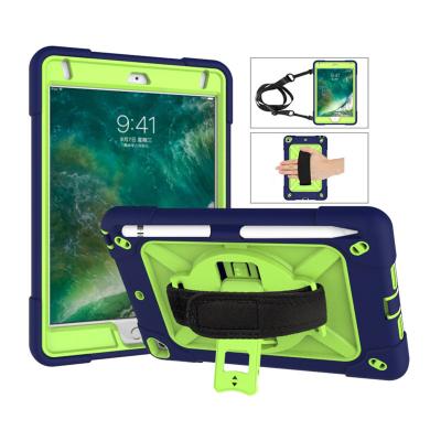 China 360 Degree Armor Shockproof Rotating Handheld Case with Shoulder Strap Covers for Ipad Mini 1 2 3 4 5 Stand Silicone Protector 8