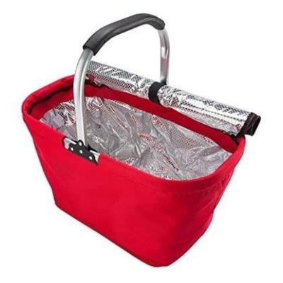 China Eco-Friendly Quality Drinks Hign Cooler Bag Picnic Basket For Frozen Food With Handle for sale