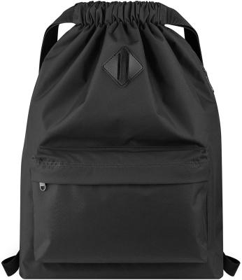 China Waterproof Drawstring Backpack Water Resistant String Bag Sports Gym Bag With Side Pocket For Women Men for sale