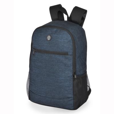 China Cheap Promotional Polycanvas Fabric Fashion Backpack Gift Backpack With Earphone Hole for sale