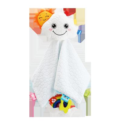 China Jollybaby Safety Blanket Baby Towels Cotton Muslin Teething Fabrics 100% Animal Folded Towel for sale