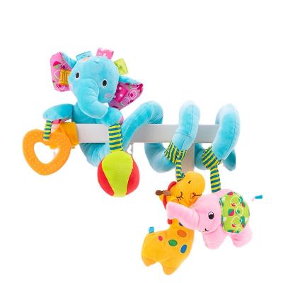 China Baby Stroller Toy Bell Rattle Spiral Newborn Infant Animal Toy Soothing Newest Jollybaby Promotion for sale