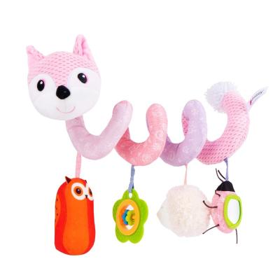 China Baby Soothing Jollybaby Customized Fox Spiral Toy Crib Stroller Hanging Animal Baby Toys for sale