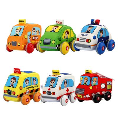 China Hand Stuffed Toy Jollybaby Soft Material Polyester Quick Pull Out Car Toy Set for sale