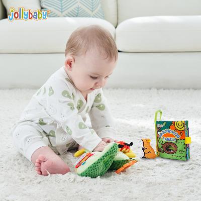 China Jollybaby Gift Cloth Book Newborn Animal Ball Rattle Soft Plush Toy Soft Toy Set for sale