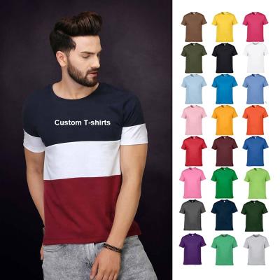 China OEM Breathable High Quality Custom T-shirt Cotton Plaid Fabric Slim Fit T-Shirts Bulk The Office Men's T Shirt for sale