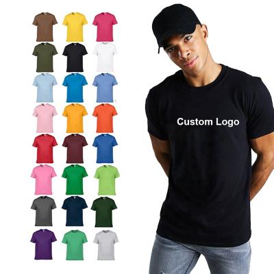 China 100% quality unisex mens 180gsm cotton t-shirt custom logo t-shirt breathable manufacture t-shirts for sale