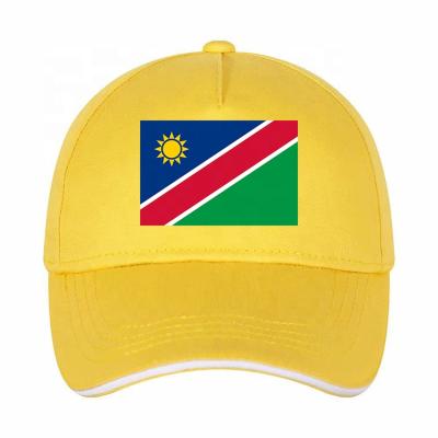 China Cotton JOINT Campaign Hats Snap Back Hats Embroidery Logo Custom Promotional Namibian Tennis Hat Namibia Flag Election Hat for sale