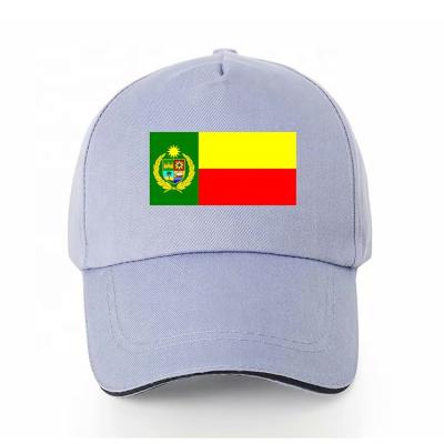 China Custom 5 Panel 100% Washed Cotton Distressed Brim Baseball Cap High Quality COMMON Benin Flag Men's Benin Hat for sale