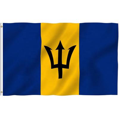 China Health Care Institutes Fast Delivery 3x5ft Single Sided Custom Flag Polyester Barbadian Flag Barbados National Flag for sale