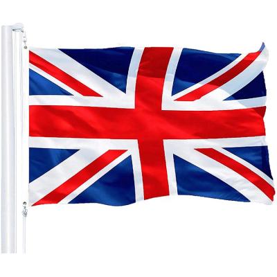 China Healthcare Institutes Customized Football Club Flag Shop Satin UK Flag Hanging Banner UK Exchange UK Flag for sale